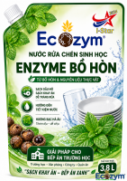 NƯỚC RỬA CHÉN SINH HỌC ECOZYM HƯƠNG BẠC HÀ ÂU – túi 2,5 LÍT